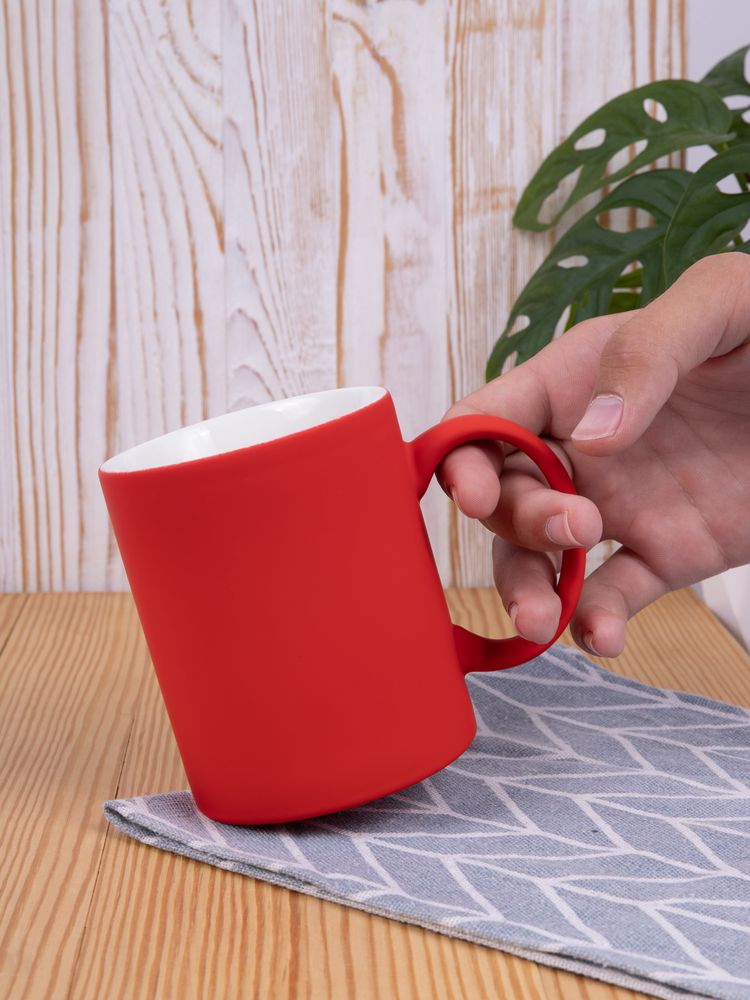 Кружка Promo Soft c покрытием софт-тач, ярко-красная / Миниатюра WWW (1000)