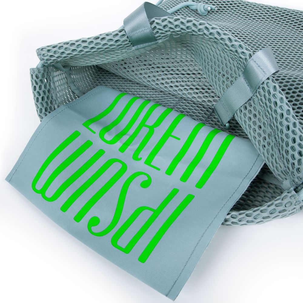 Рюкзак-мешок Verkko, серо-голубой / Миниатюра нанесения (1000)