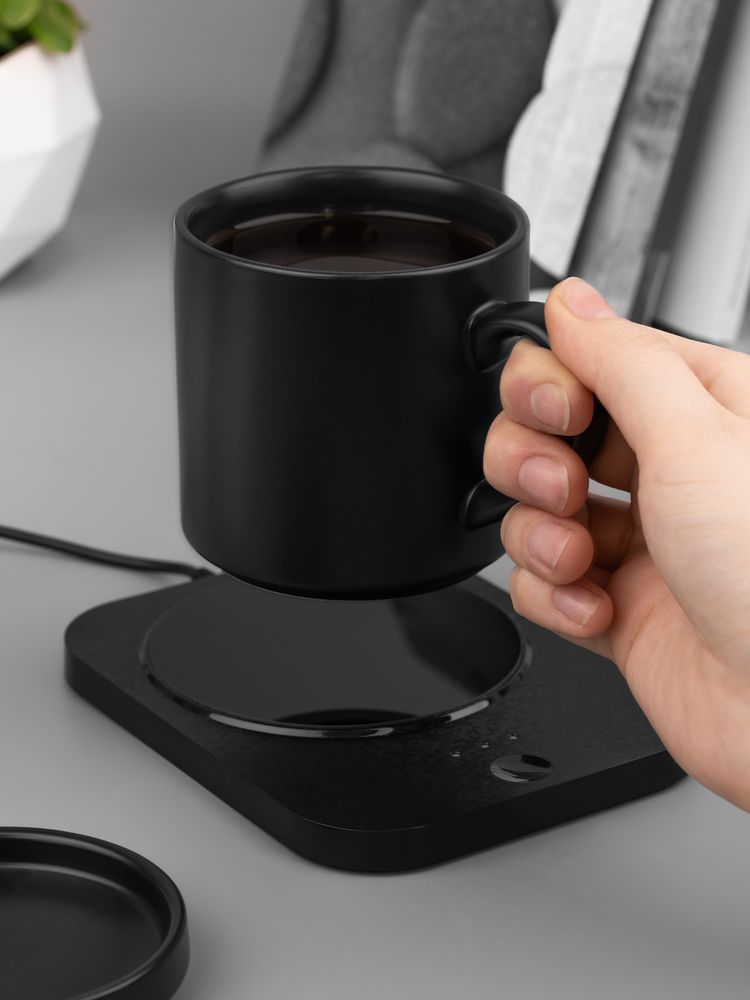 Кружка с подогревом и беспроводной зарядкой Dual Base Plus, черная / Миниатюра WWW (1000)