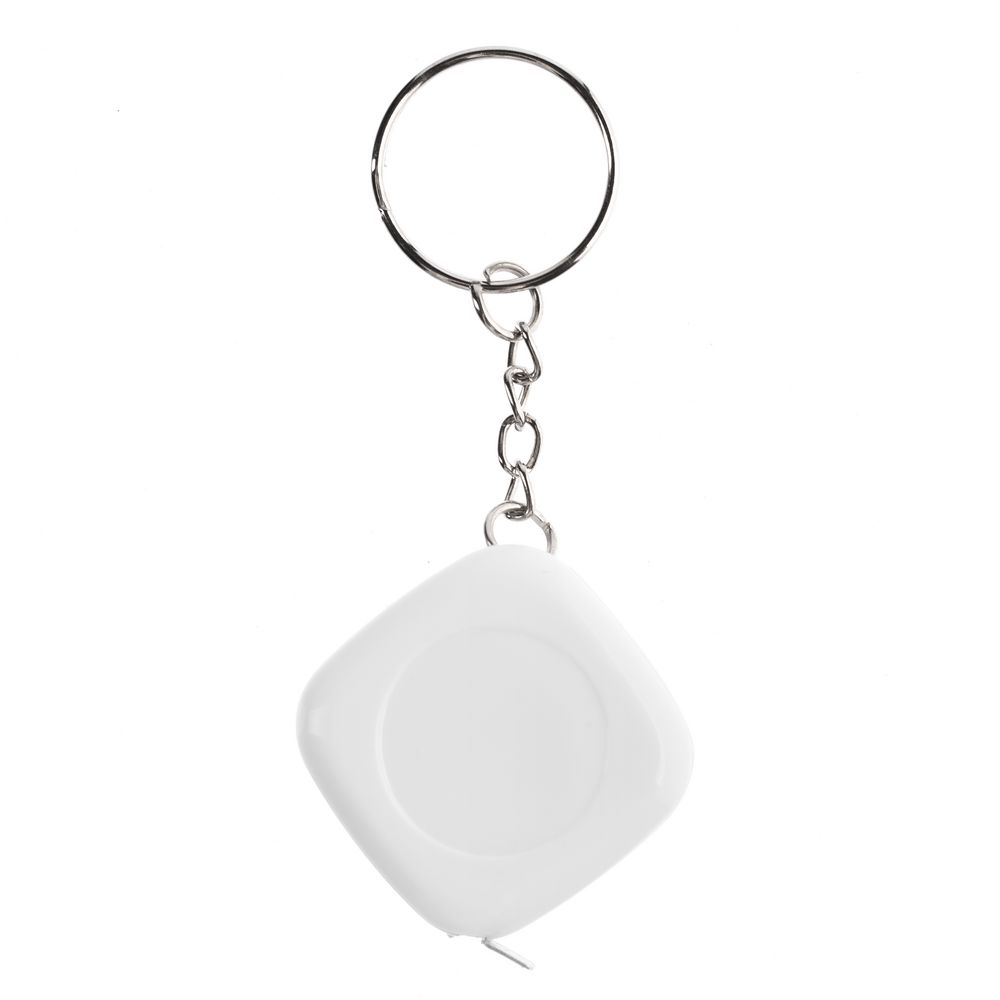 Брелок c рулеткой Metric, белый / Миниатюра WWW (1000)