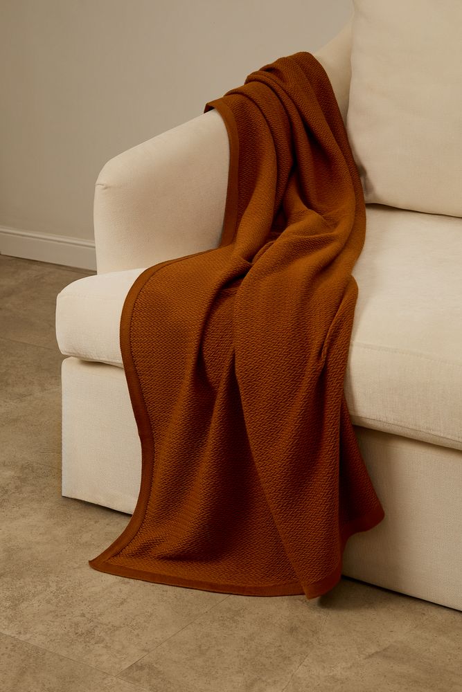 Плед Ornato, оранжевый (светлое золото) / Миниатюра WWW (1000)