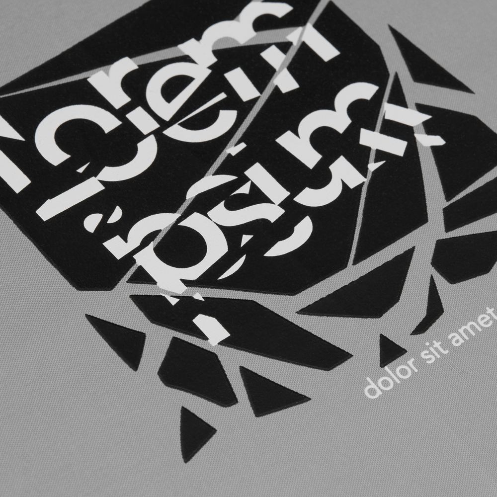 Зонт складной Hard Work с проявляющимся рисунком, серый / Миниатюра нанесения (1000)