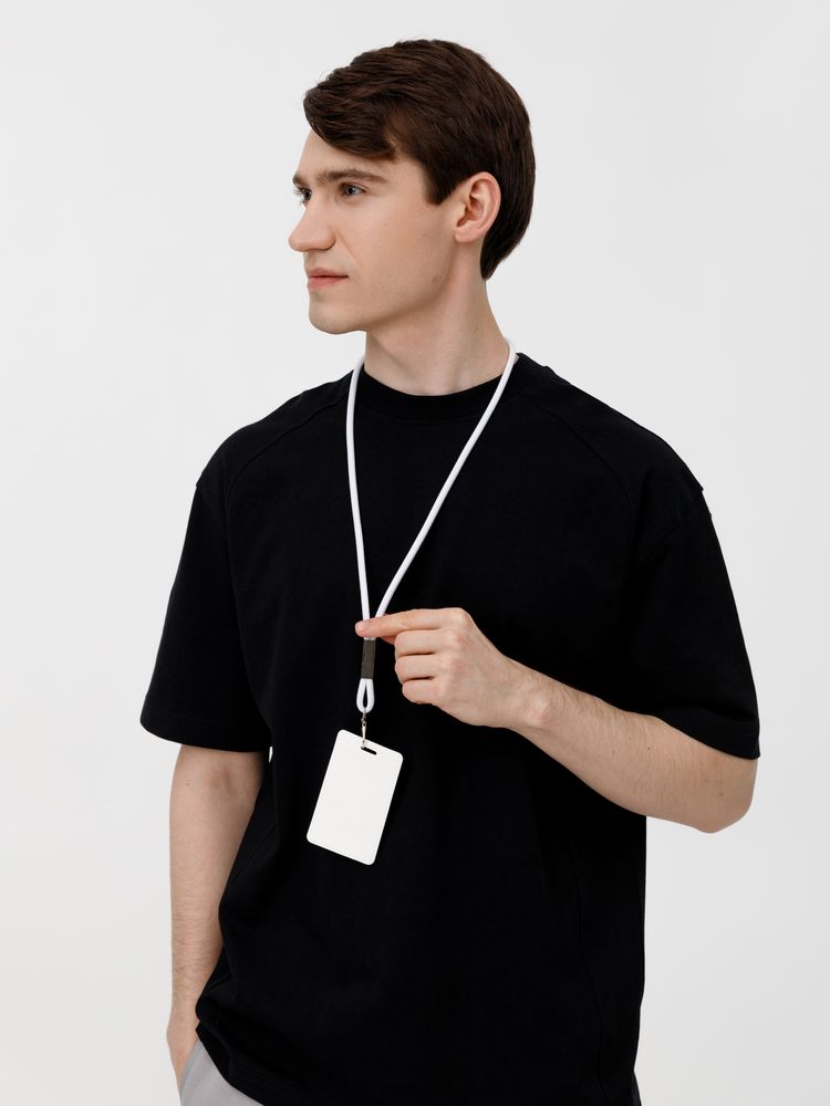 Шнурок для бейджа Tube Metal, белый / Миниатюра WWW (1000)