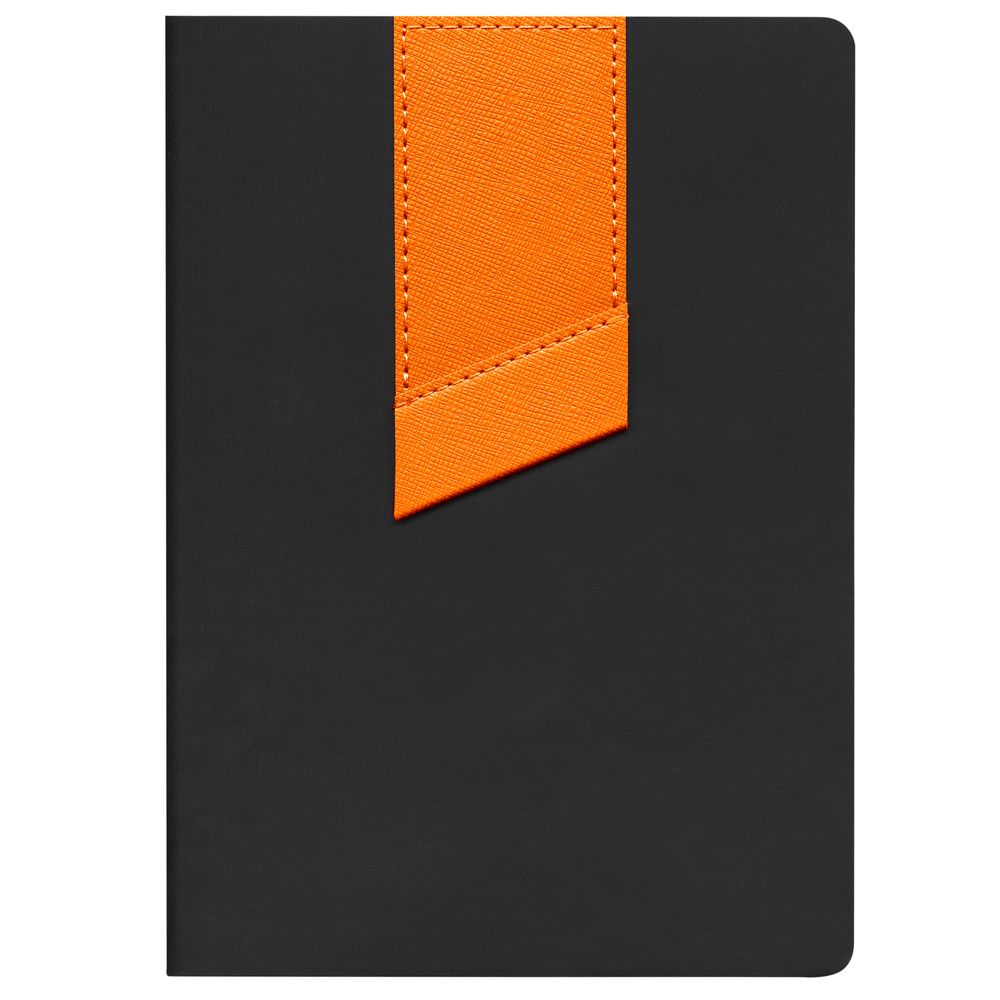 Ежедневник Bookmark, недатированный, черный с оранжевым / Миниатюра WWW (1000)