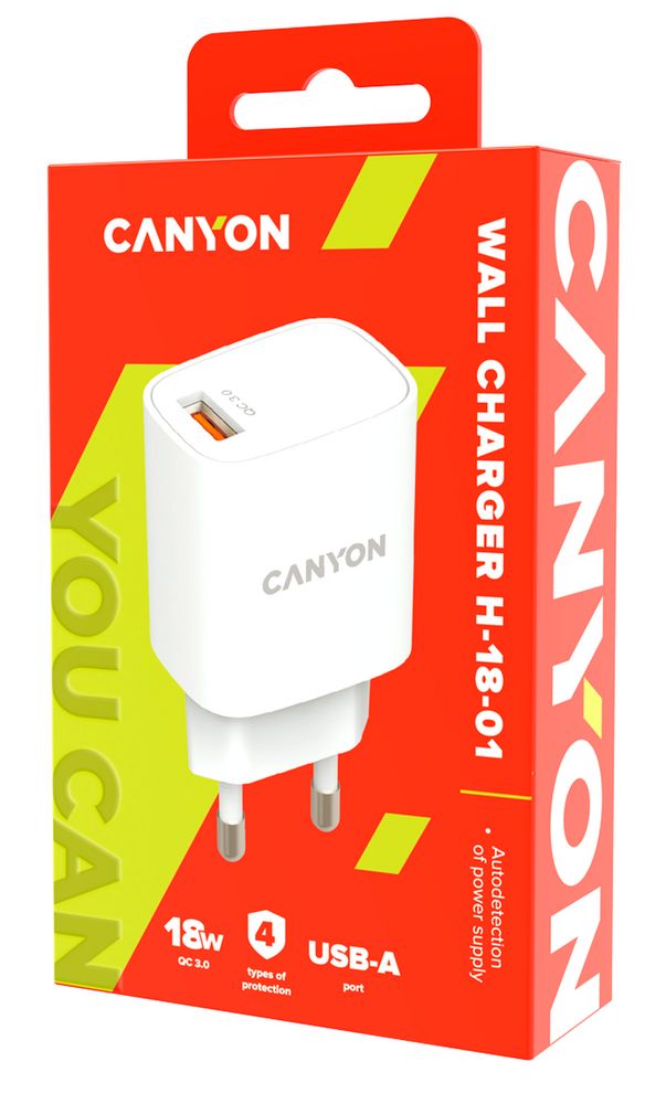 Сетевое зарядное устройство Canyon Quick Charge / Миниатюра WWW (1000)