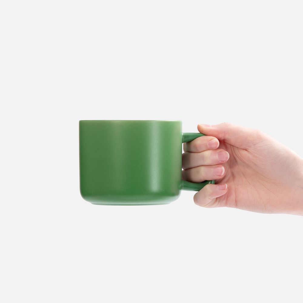 Чашка Jumbo в коробке матовая, зеленая / Миниатюра WWW (1000)