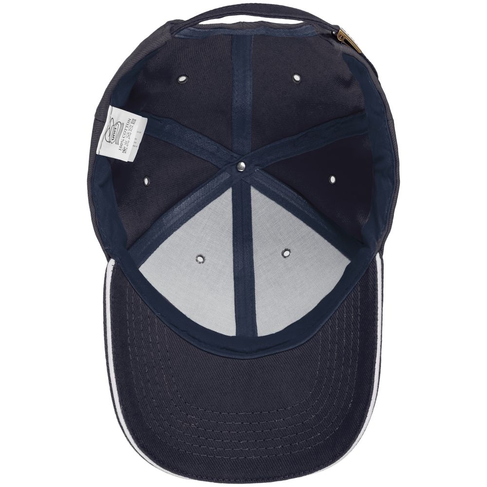 Бейсболка Unit Generic, темно-синяя (кобальт) с белым кантом / Миниатюра WWW (1000)