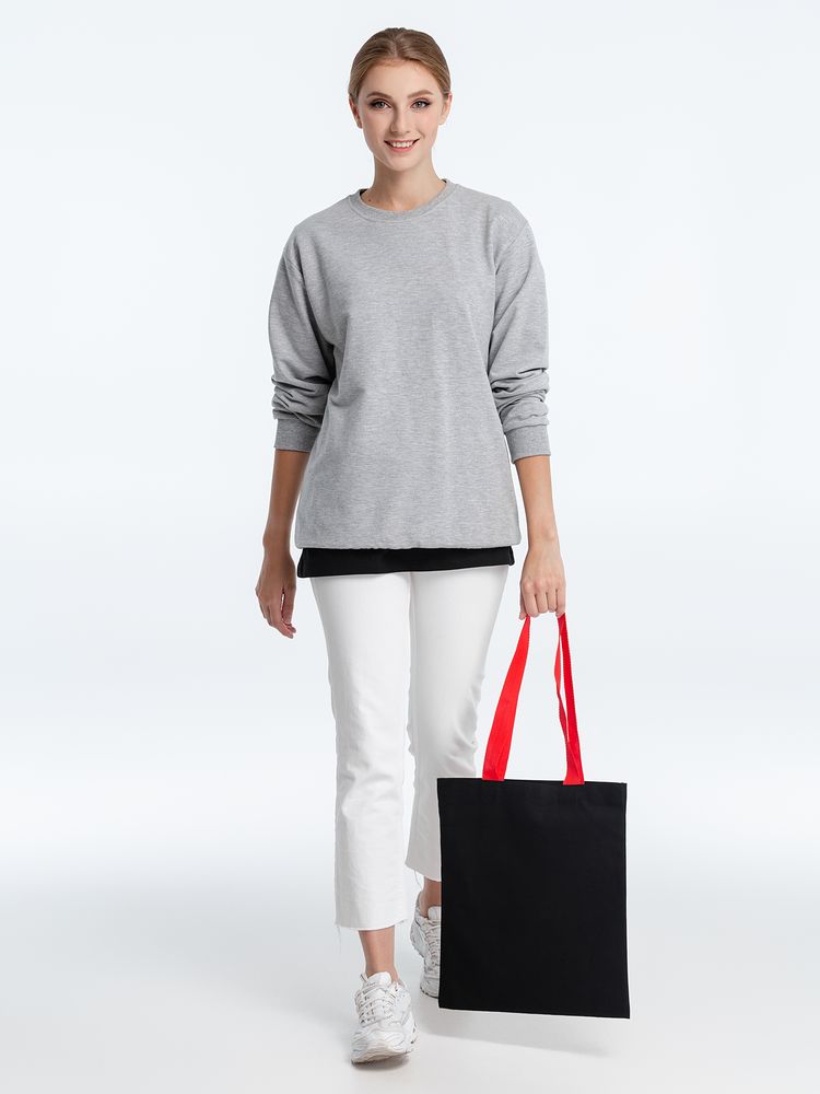 Холщовая сумка BrighTone, черная с красными ручками / Миниатюра WWW (1000)