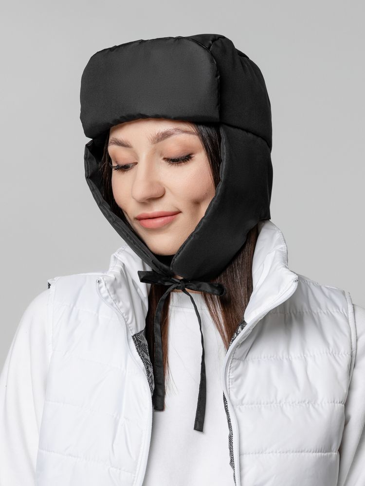 Шапка-ушанка Shelter, черная / Миниатюра WWW (1000)