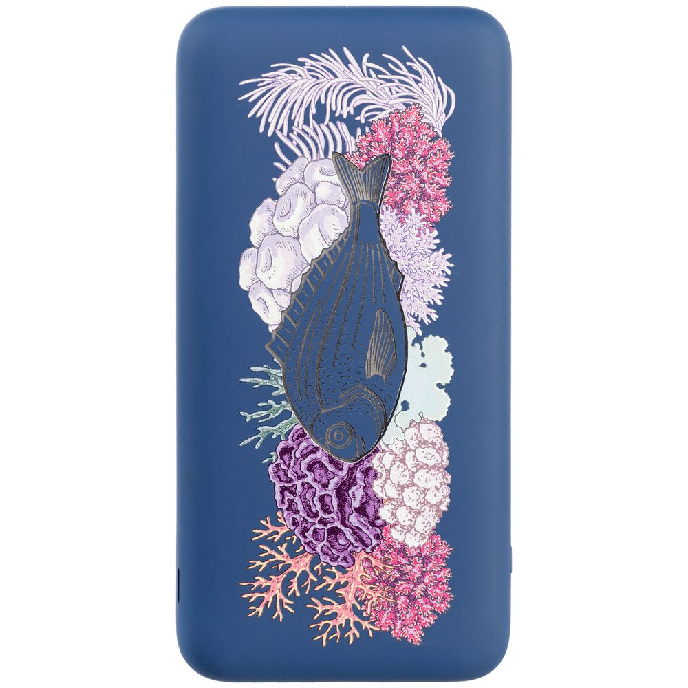 Аккумулятор с беспроводной зарядкой markBright Megapolis, 8000 мАч, синий / Миниатюра WWW (1000)