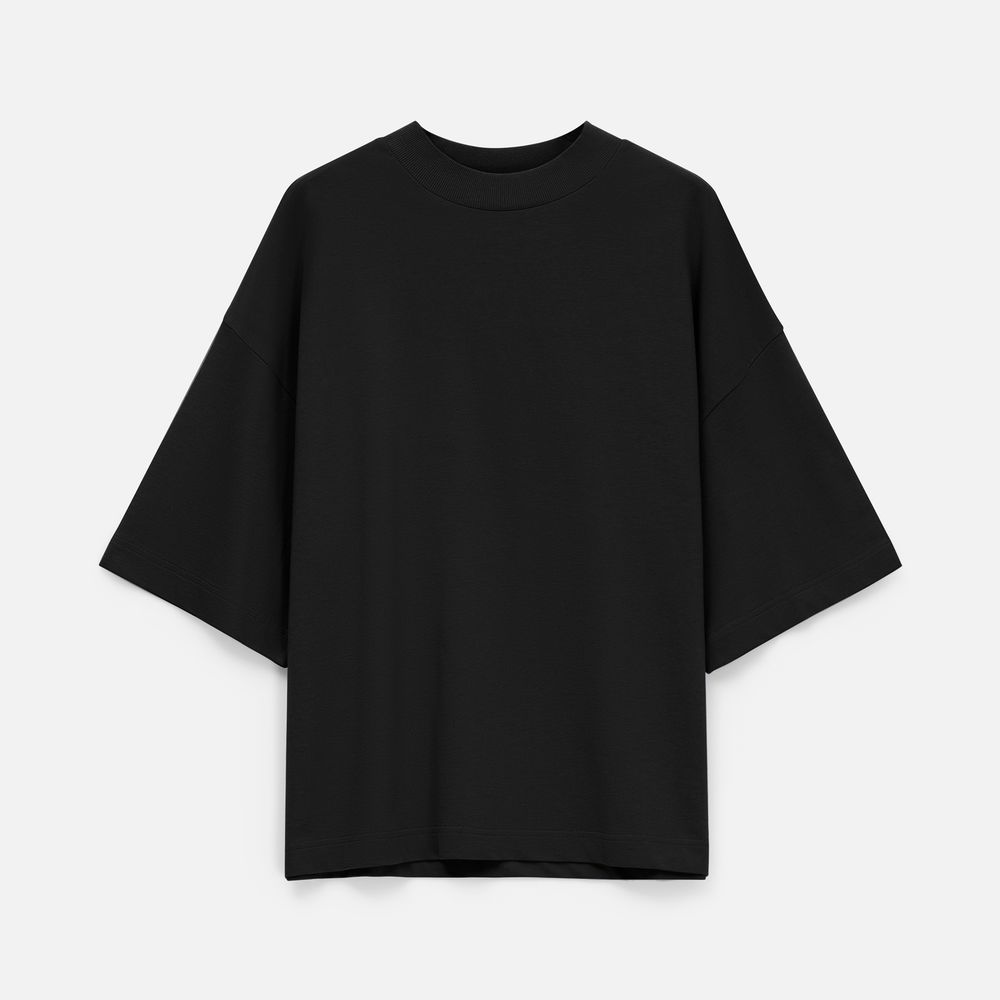 Футболка оверсайз унисекс T9, черная / Миниатюра WWW (1000)