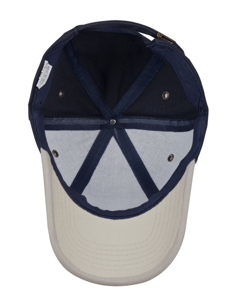 Бейсболка Unit Trendy, темно-синяя (кобальт) с бежевым / Миниатюра WWW (1000)