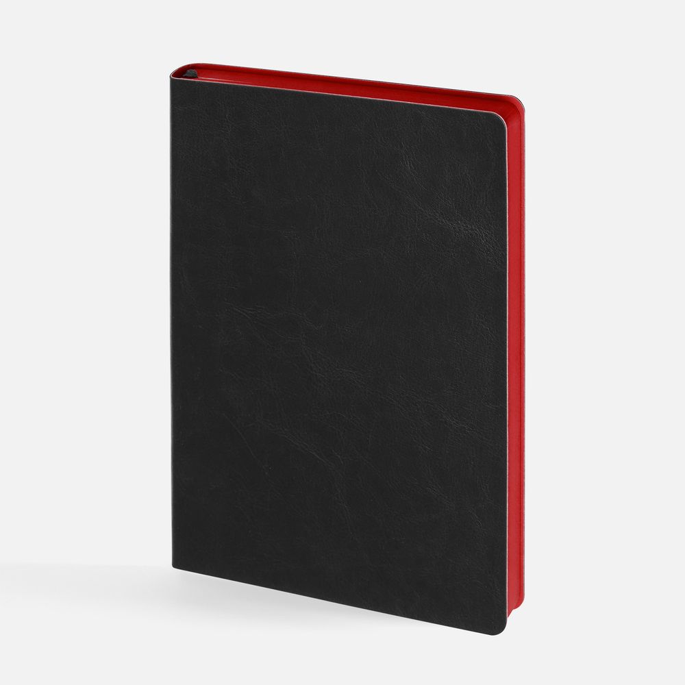 Ежедневник Doppio, недатированный, черный с красным / Миниатюра WWW (1000)