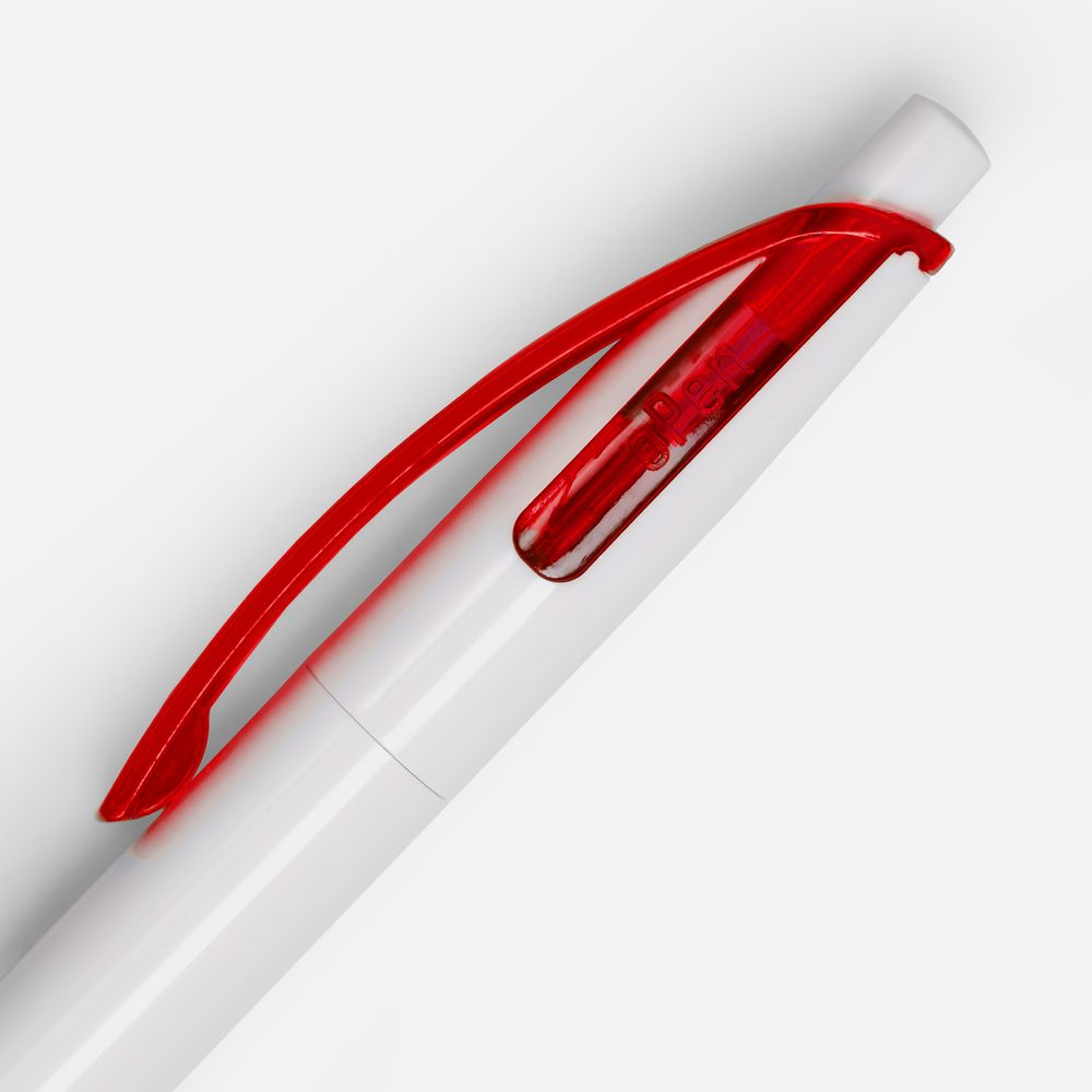 Ручка шариковая Bento, белая с красным / Миниатюра WWW (1000)