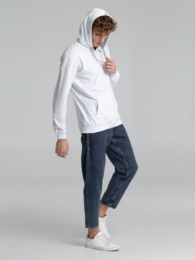 Толстовка на молнии с капюшоном Unit Siverga, белая / Миниатюра WWW (1000)