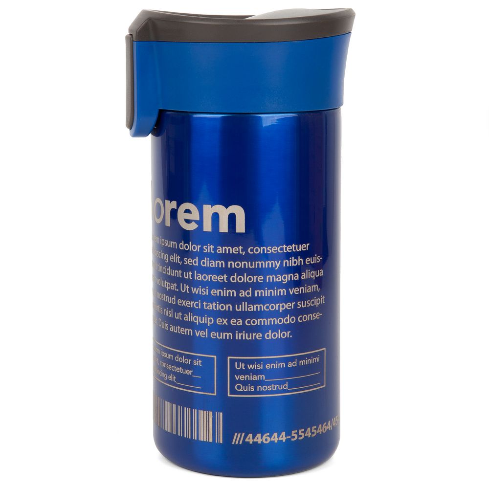 Термостакан Tralee, синий / Миниатюра нанесения (1000)