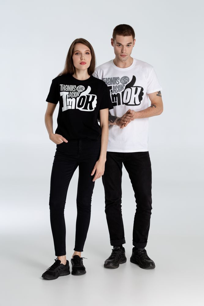 Футболка I'm OK, черная / Миниатюра WWW (1000)