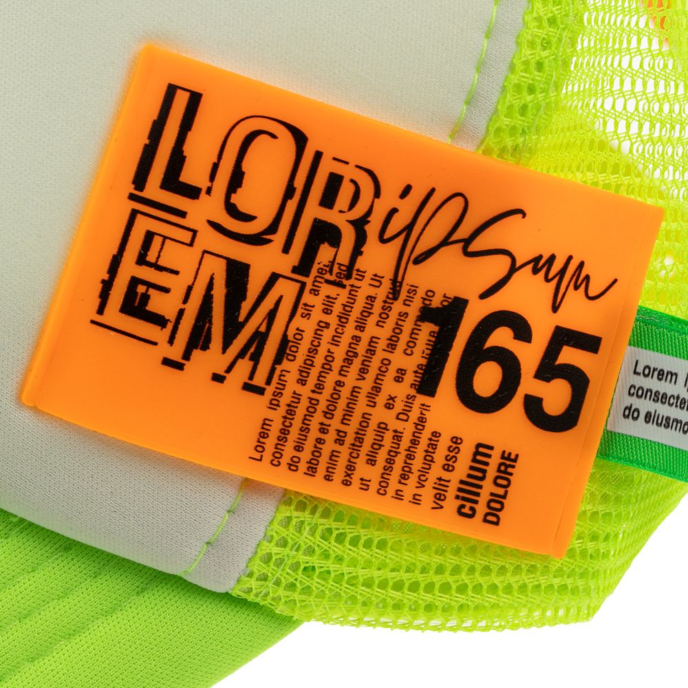 Лейбл из ПВХ Dzeta, L, оранжевый неон / Миниатюра WWW (1000)