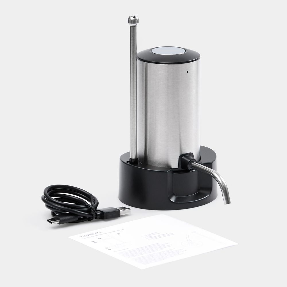 Электрический аэратор-дозатор для вина Tuoretta, серебристый / Миниатюра WWW (1000)