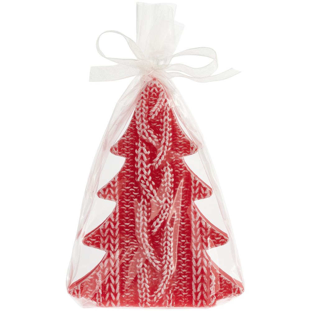 Свеча Kniteam, елка, красная / Миниатюра WWW (1000)