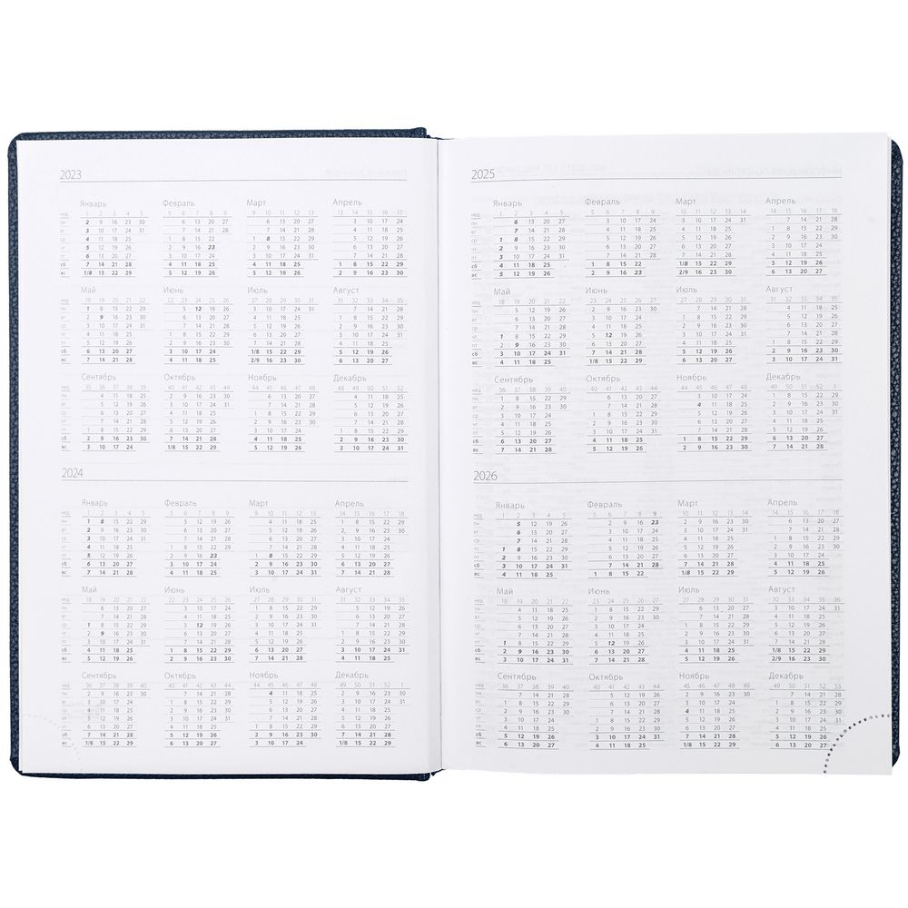 Ежедневник Sagrin, недатированный, темно-синий / Миниатюра WWW (1000)