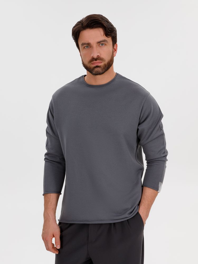 Лонгслив унисекс Siluetti Fuori, серый / Миниатюра WWW (1000)