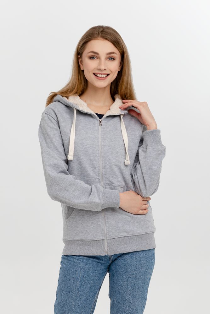 Толстовка на молнии Kulonga Sherpa, серый меланж / Миниатюра WWW (1000)