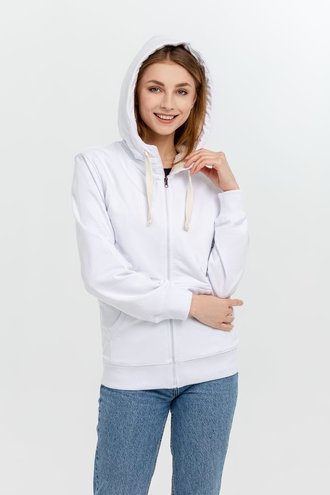 Толстовка на молнии Kulonga Sherpa, белая / Миниатюра WWW (1000)
