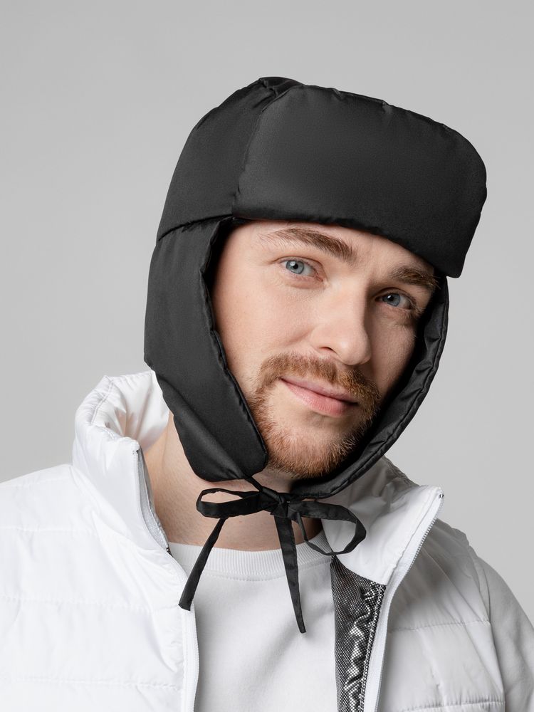 Шапка-ушанка Shelter, черная / Миниатюра WWW (1000)