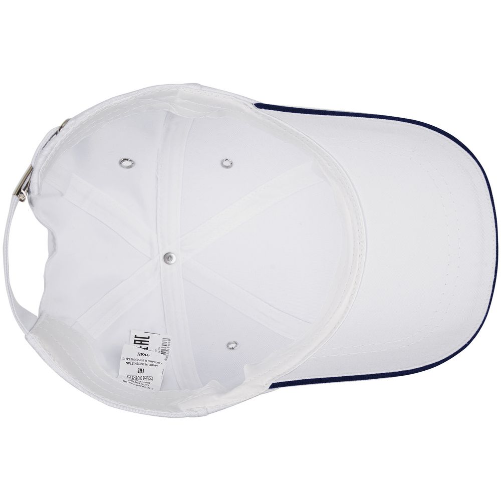 Бейсболка Canopy, белая с темно-синим кантом / Миниатюра WWW (1000)