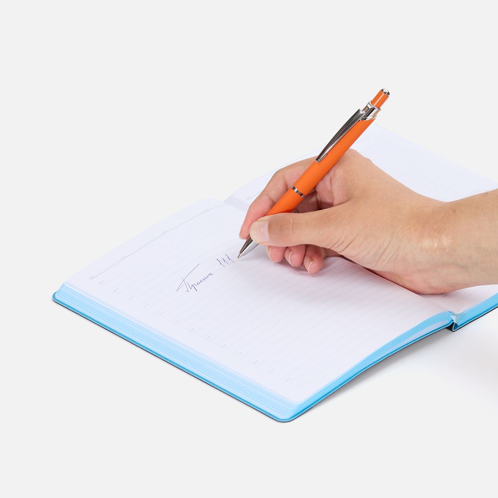 Ручка шариковая Chromos Soft Touch, оранжевая / Миниатюра WWW (1000)