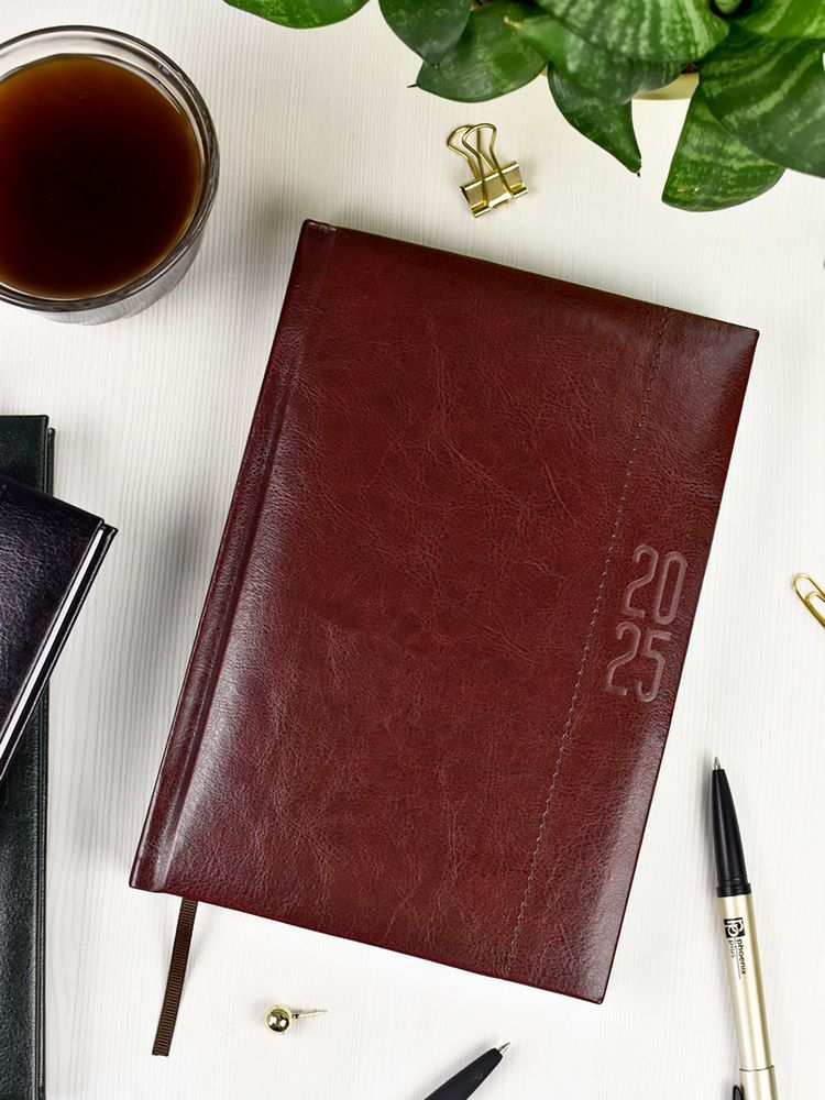 Ежедневник Baza, датированный, коричневый / Миниатюра WWW (1000)