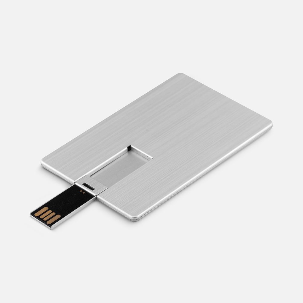Флешка Platinum Card, 32 Гб, серебристая / Миниатюра WWW (1000)