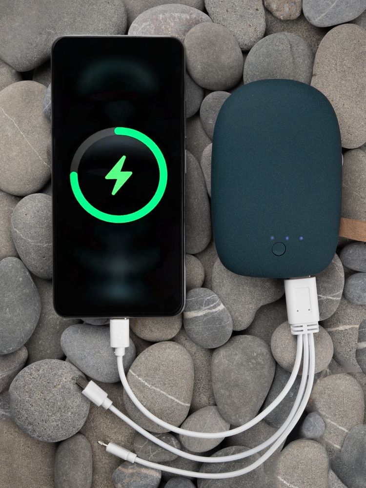 Внешний аккумулятор Pebble 7800 мАч, серо-синий / Миниатюра WWW (1000)