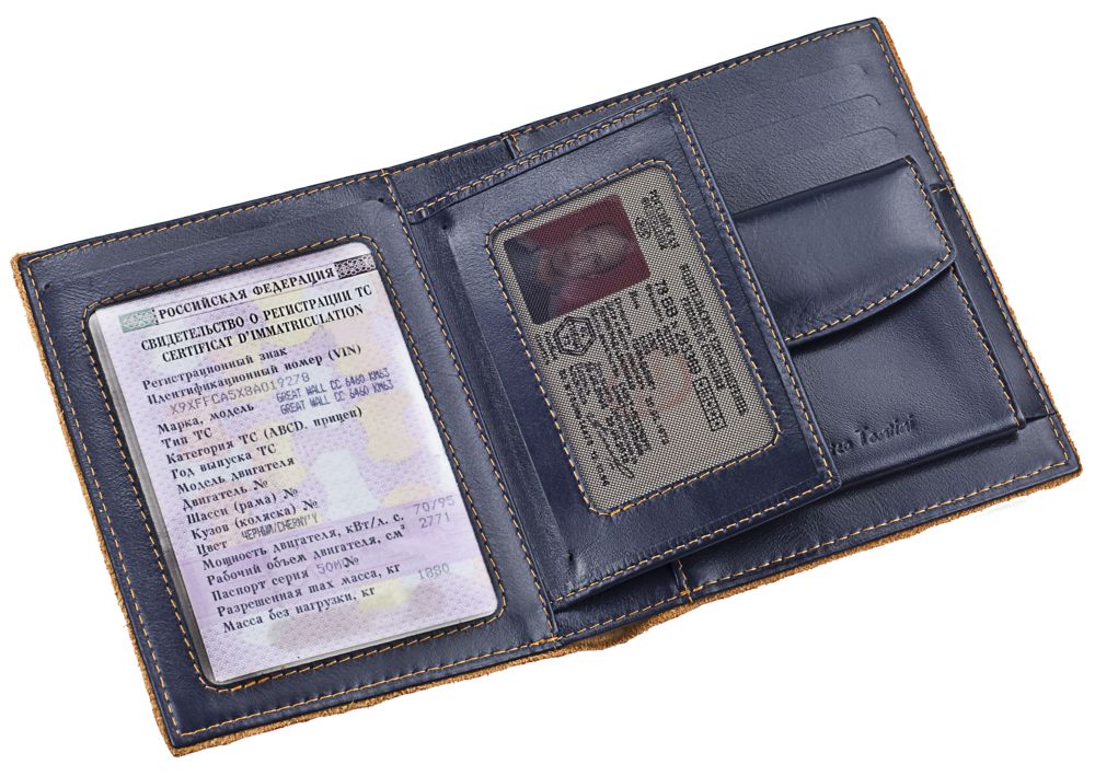 Обложка для автодокументов Palermo, синяя / Миниатюра WWW (1000)