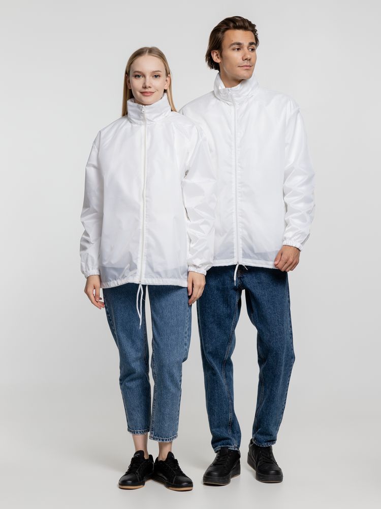 Ветровка унисекс Shift, белая / Миниатюра WWW (1000)