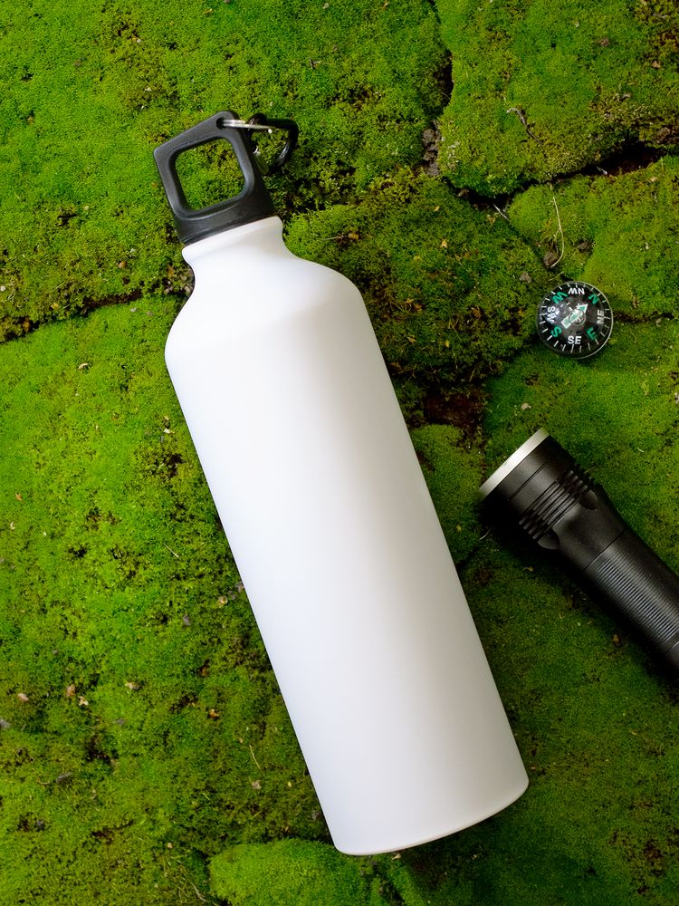 Бутылка для воды Al, белая / Миниатюра WWW (1000)