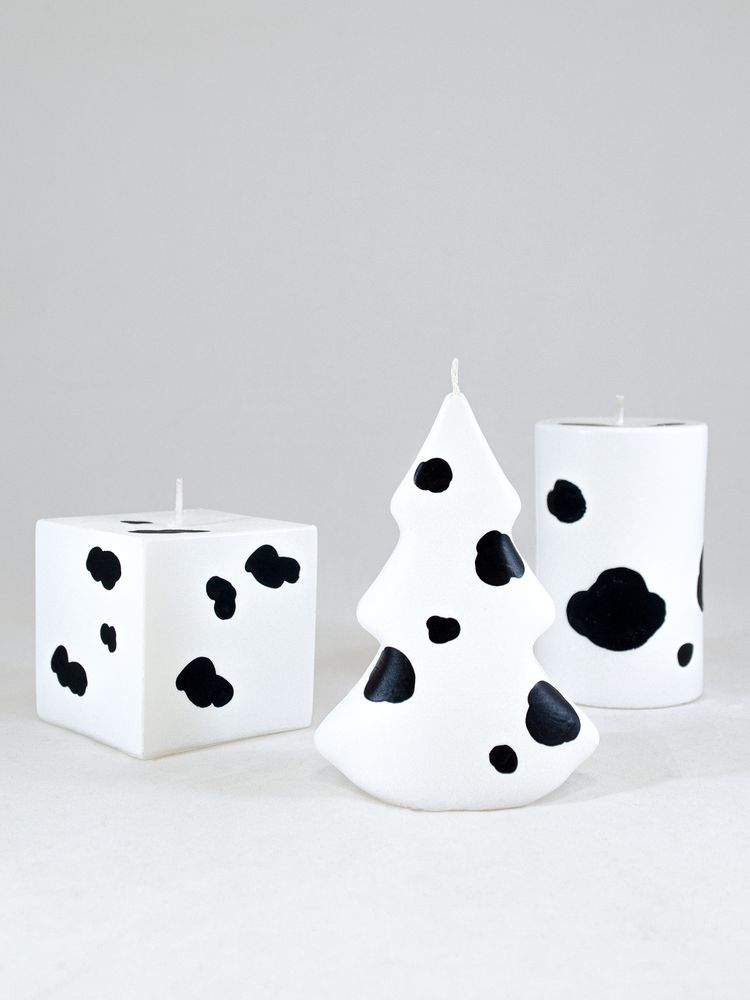 Свеча Spotted Cow, куб / Миниатюра WWW (1000)