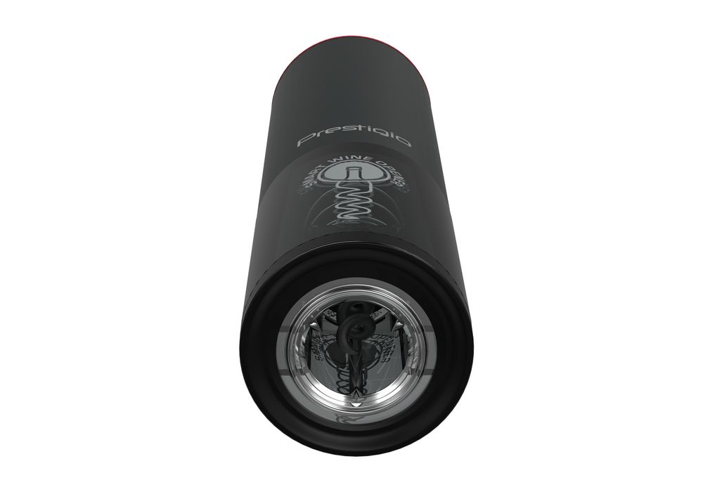 Набор с электрическим штопором Lugano, черный с красным / Миниатюра WWW (1000)