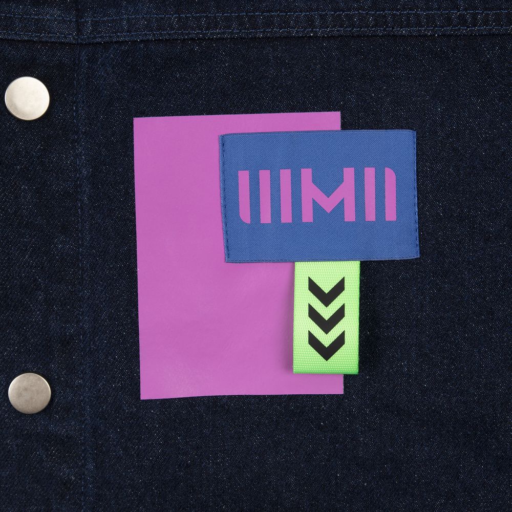 Лейбл тканевый Epsilon, XL, синий / Миниатюра нанесения (1000)