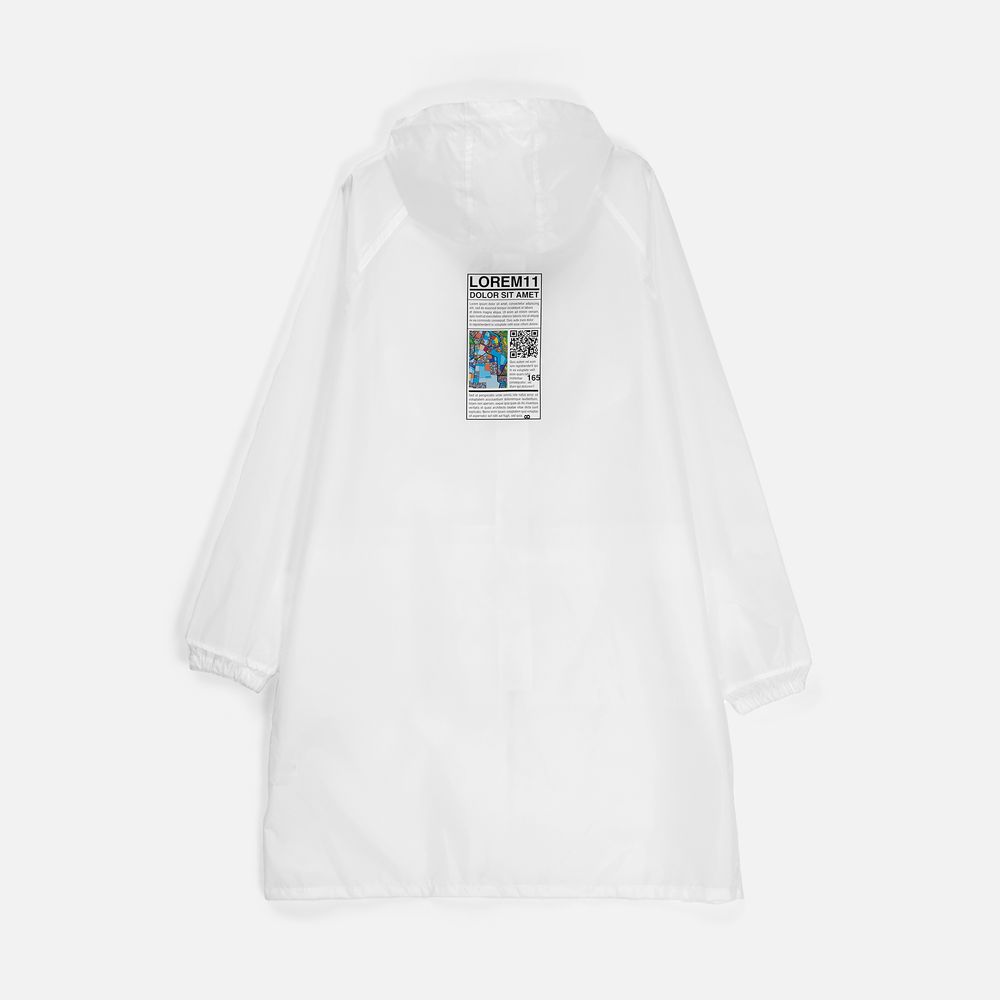 Дождевик Rainman Zip Pro, белый / Миниатюра нанесения (1000)