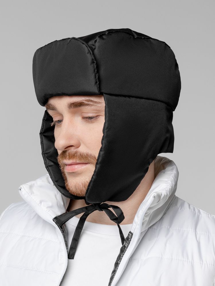 Шапка-ушанка Shelter, черная / Миниатюра WWW (1000)