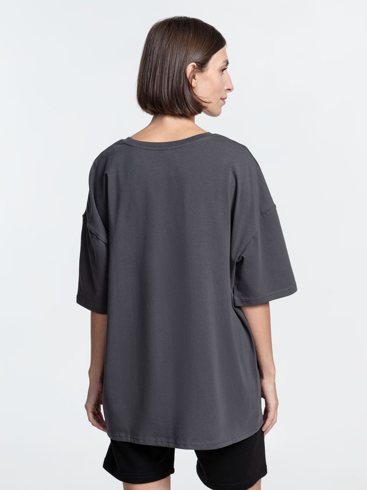 Футболка унисекс оверсайз Crosstown, темно-серая / Миниатюра WWW (1000)