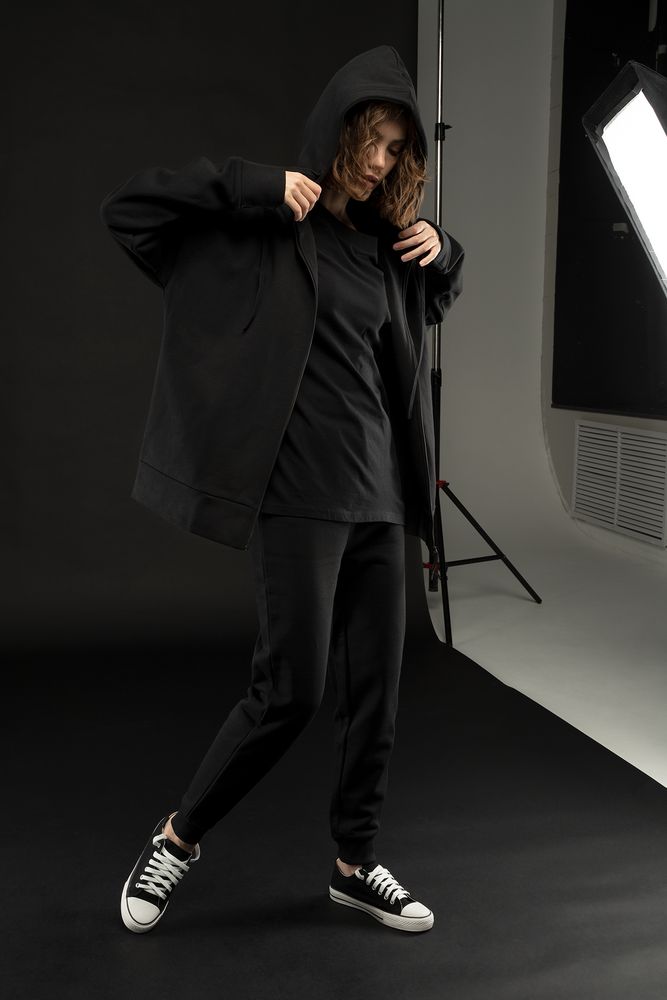 Толстовка унисекс H3, черная / Миниатюра WWW (1000)