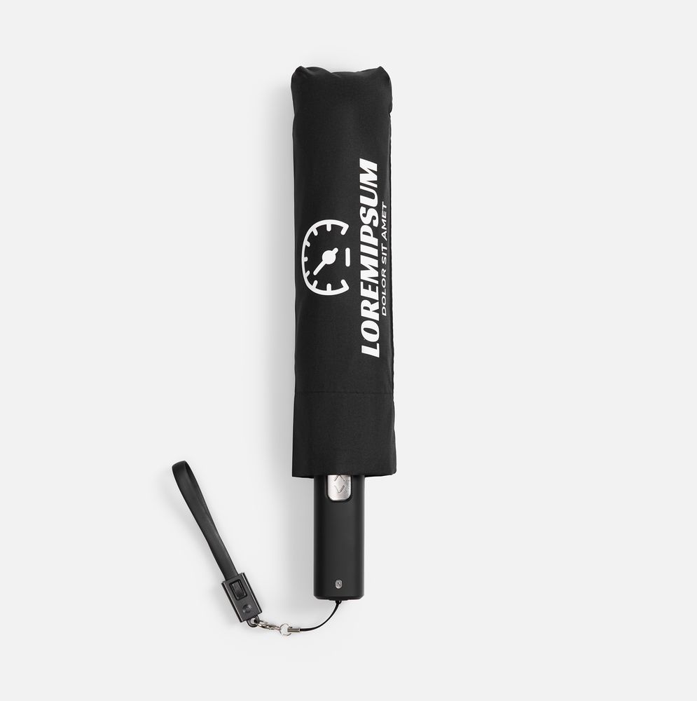 Зонт складной City Guardian, электрический, черный / Миниатюра нанесения (1000)