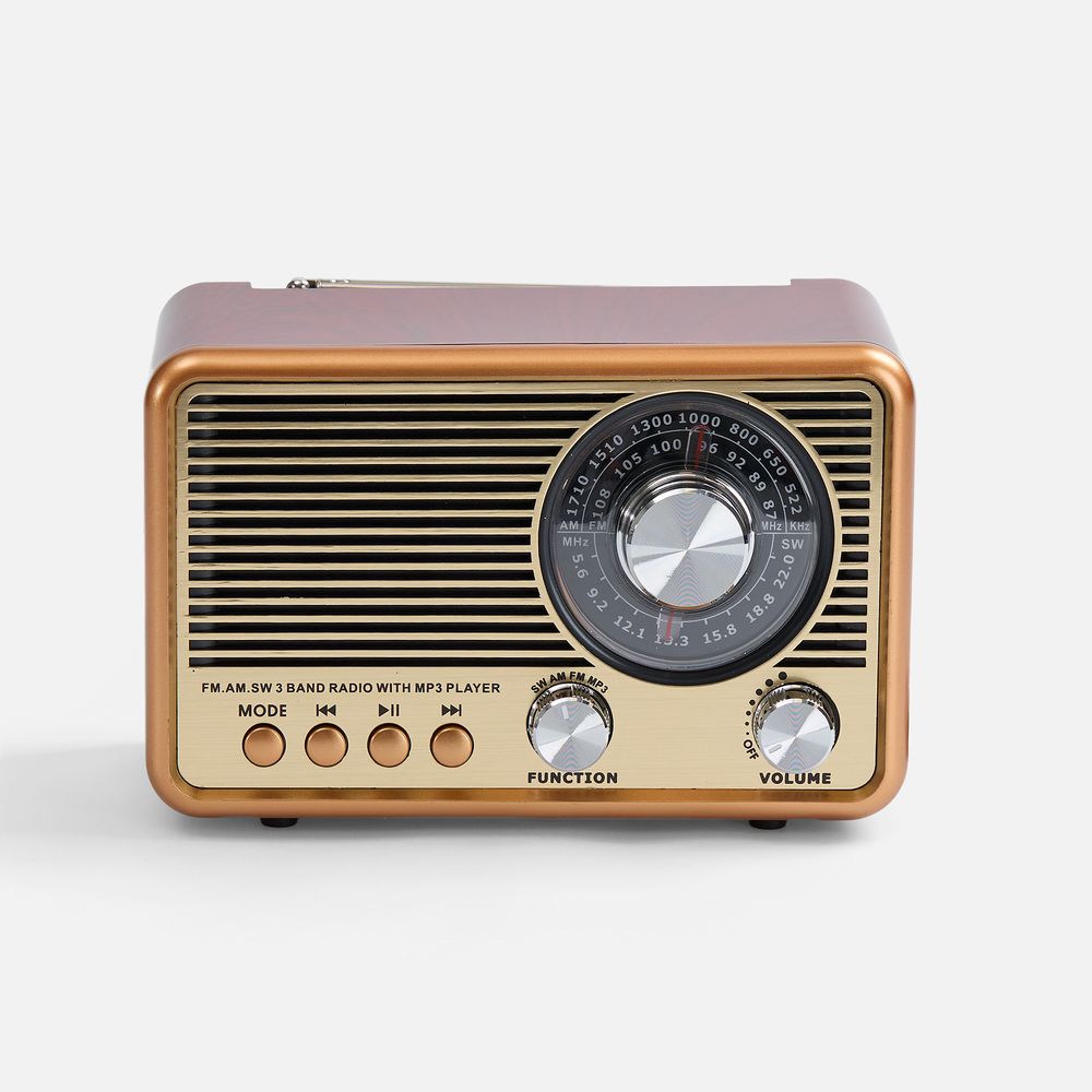 Bluetooth-колонка с радио Listenberg, коричневая / Миниатюра WWW (1000)