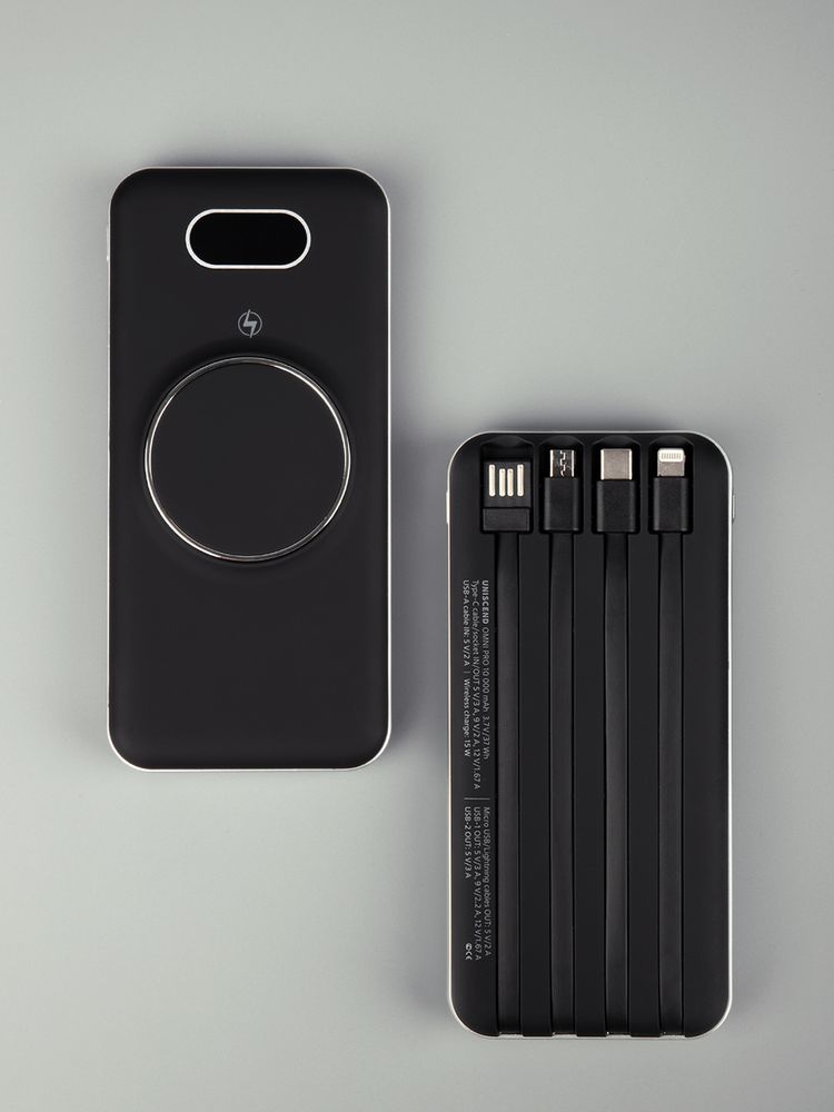 Внешний аккумулятор Omni Pro 10000 мАч, черный / Миниатюра WWW (1000)