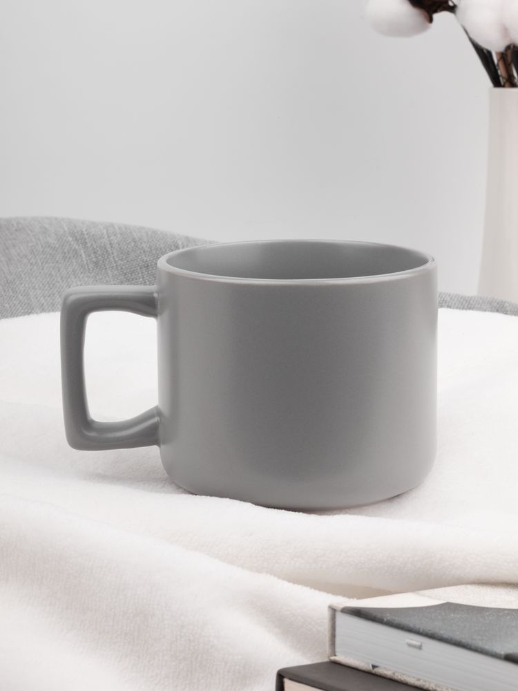 Чашка Jumbo в коробке матовая, светло-серая / Миниатюра имиджевого (1000)