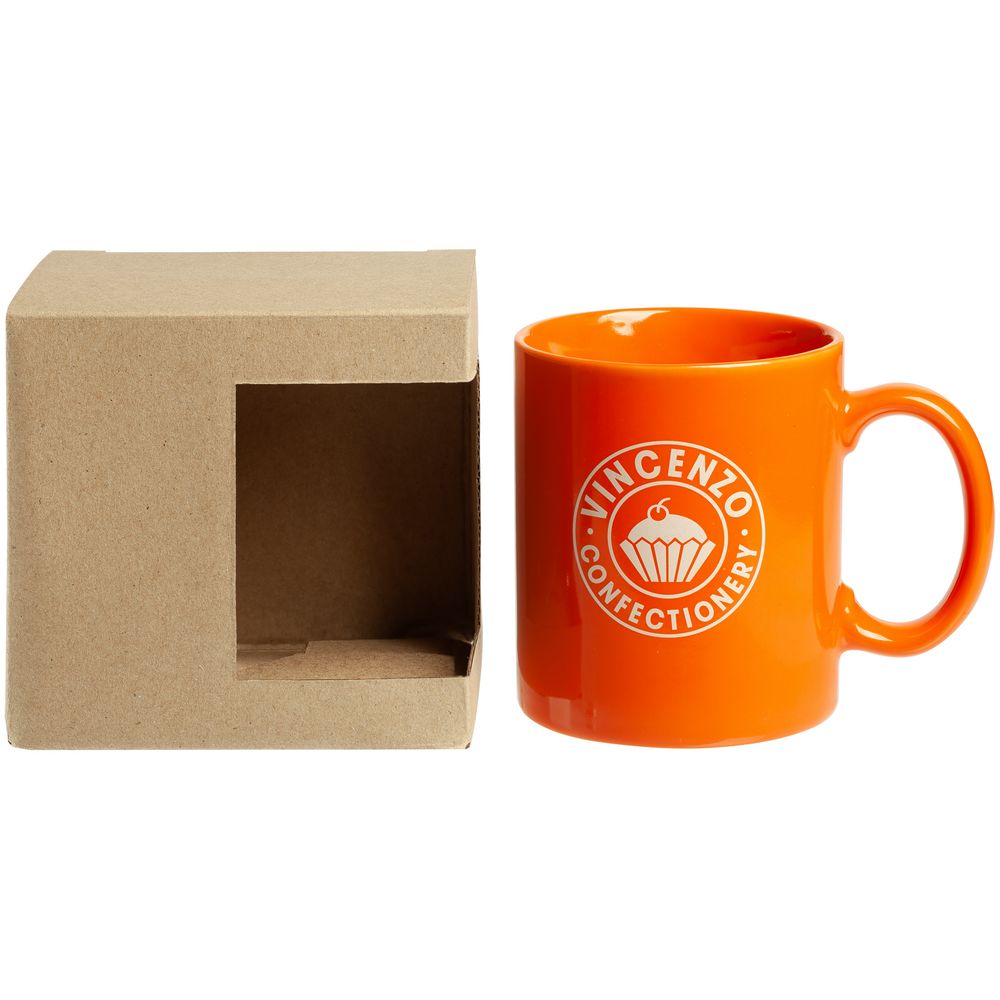 Коробка для кружки с окошком, крафт / Миниатюра WWW (1000)