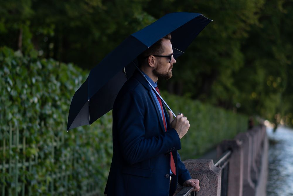 Зонт складной Unit Comfort, темно-синий / Миниатюра WWW (1000)